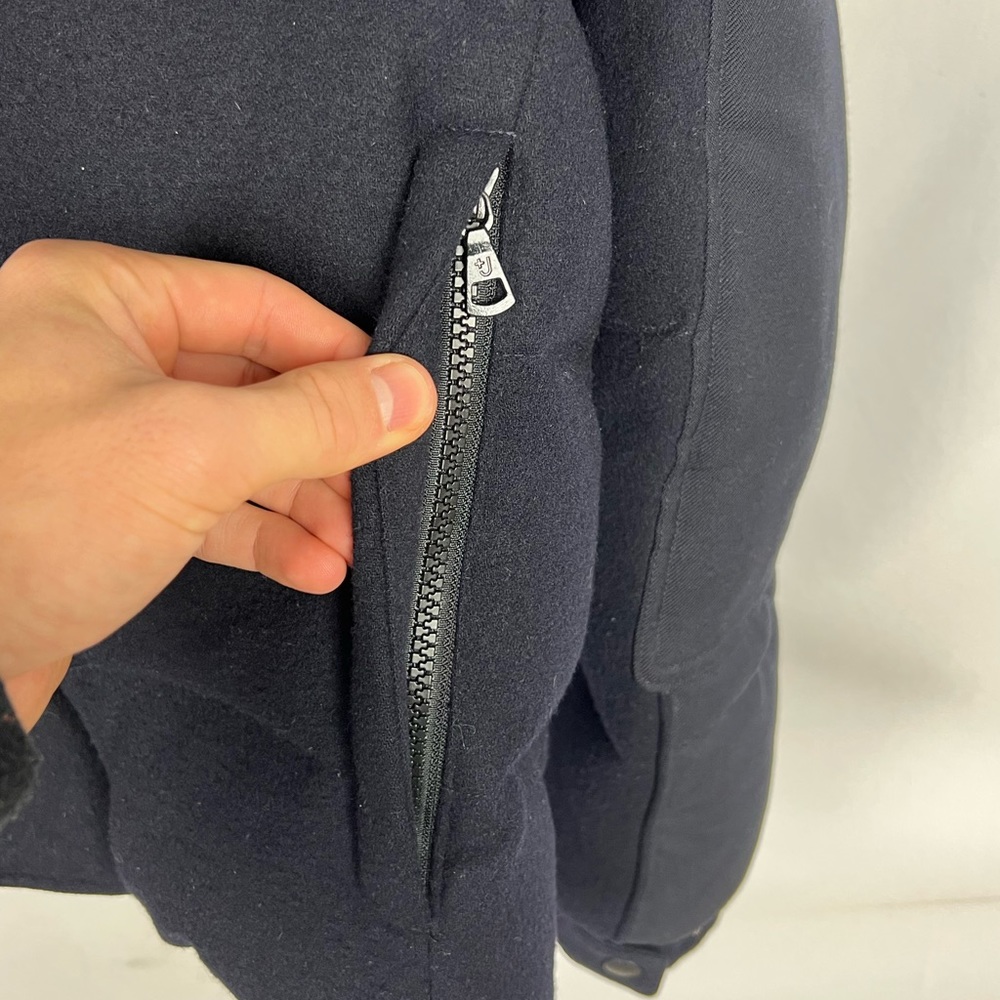 Jil Sander x Uniqlo +J Padded Wool Down-Filled Hooded Jacket Men’s S Navy - Picture 5 of 12
